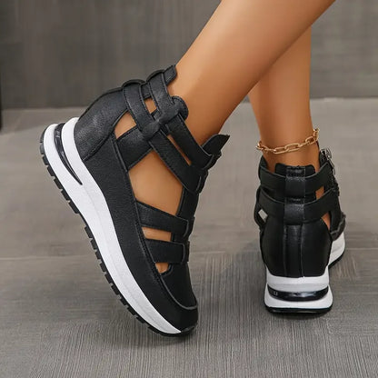 BAILA - TRENDY COMFY WEDGE SANDAL WITH ZIPPER