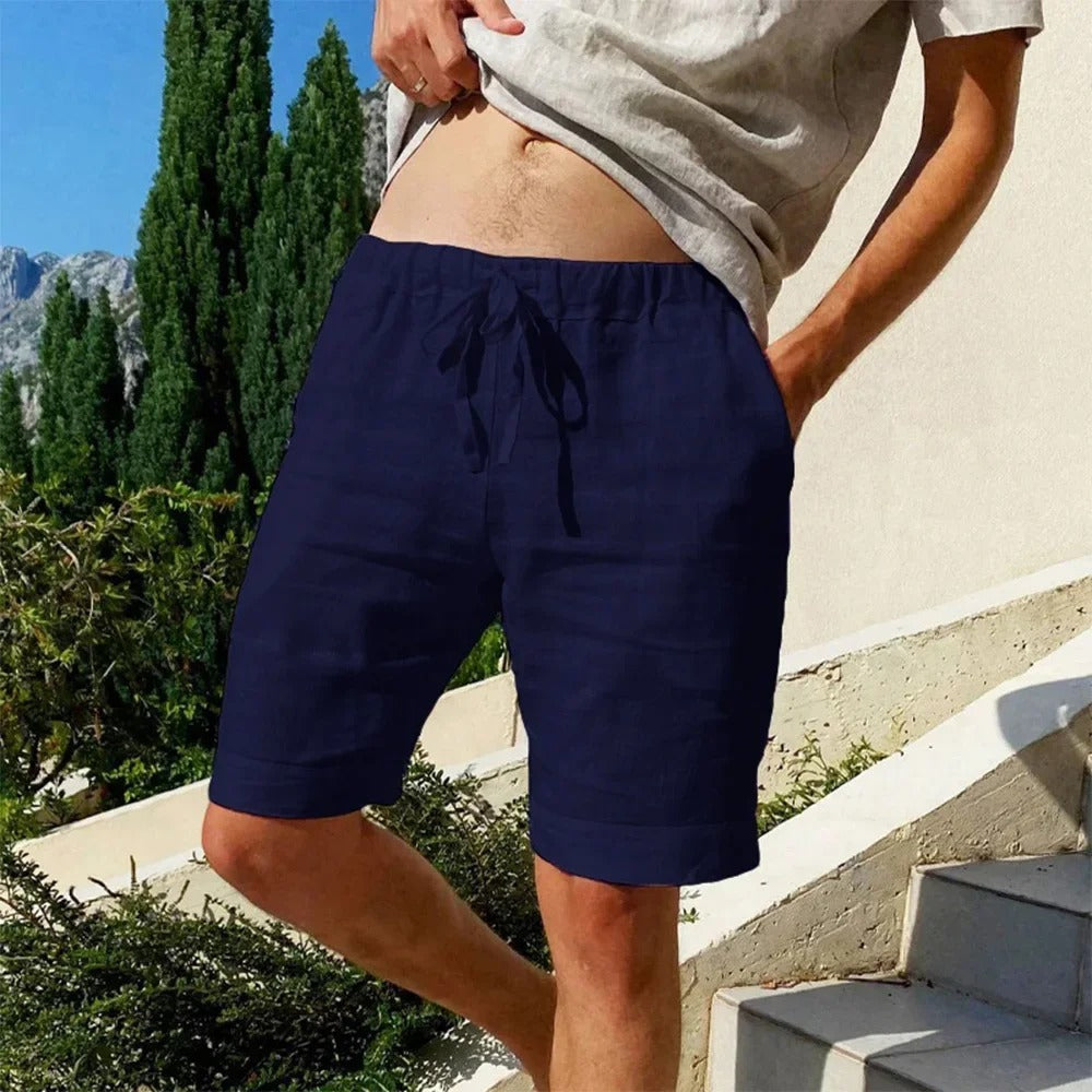 GILFORD - BREATHABLE COTTON LINEN SHORTS
