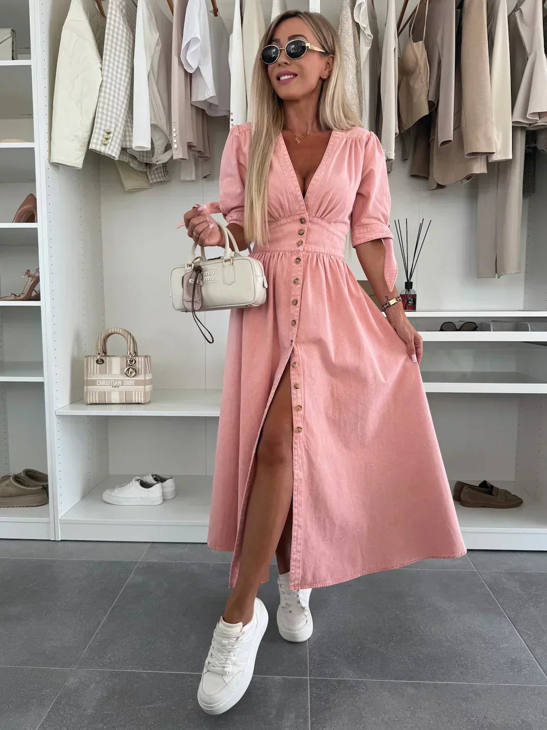 IVANIA - VIBRANT DENIM DRESS