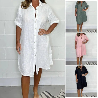 ZAMARA - ELEGANT BUTTONS DRESS