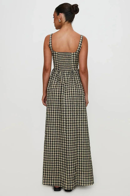 HARLEE - BOLD CHECKERED MAXI DRESS STYLE