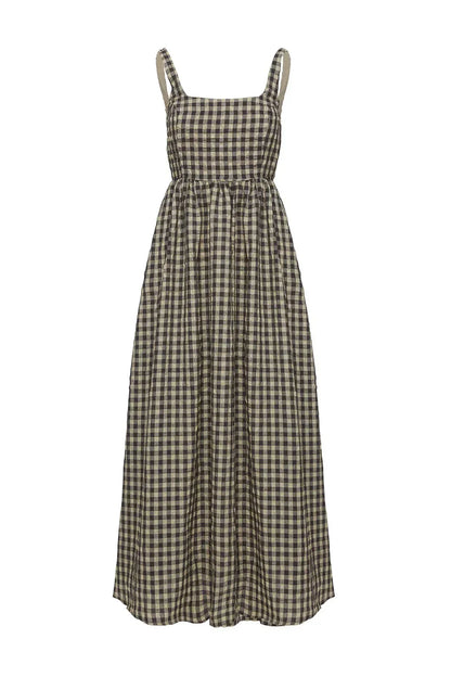 HARLEE - BOLD CHECKERED MAXI DRESS STYLE