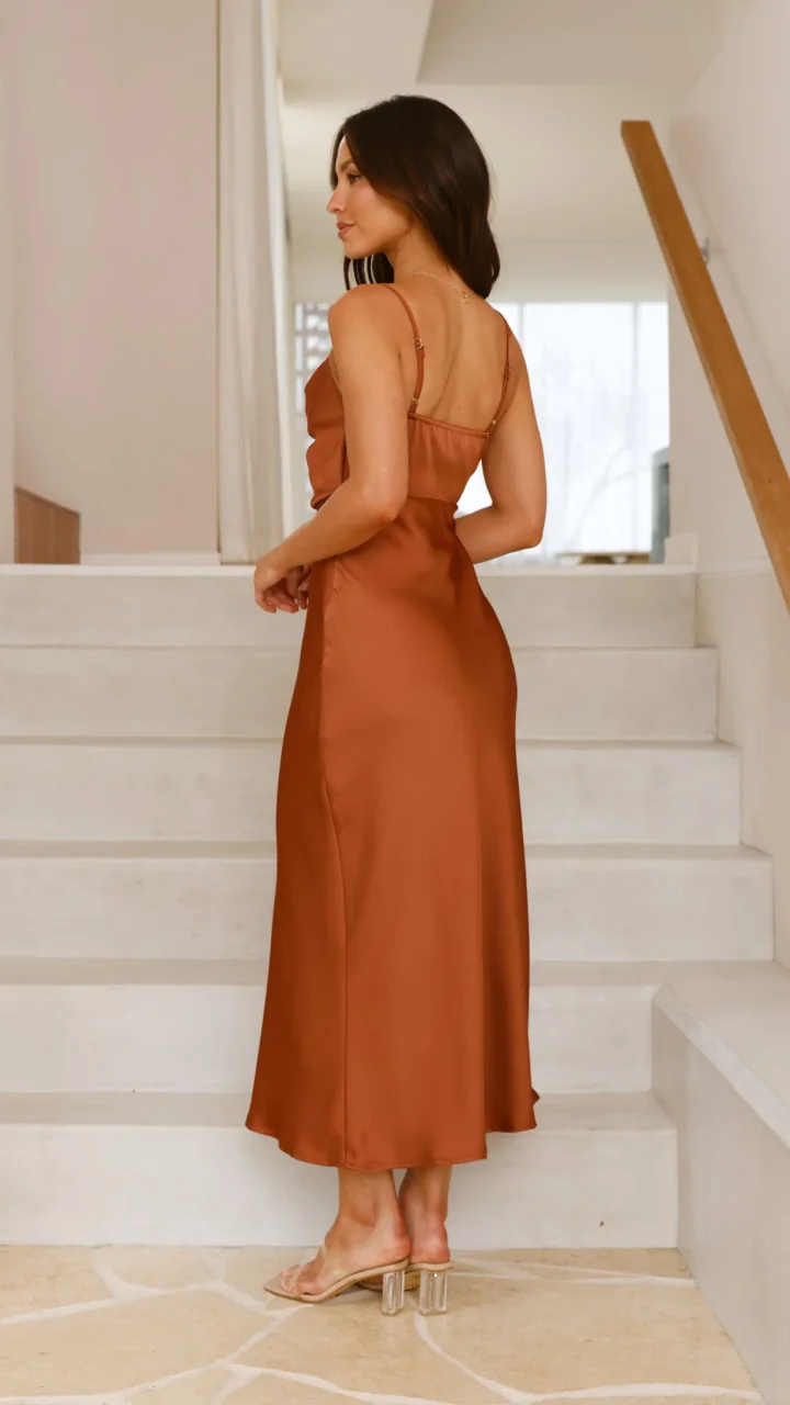 SKYLYNN - ELEGANT LONG DRESS WITH THIN STRAPS