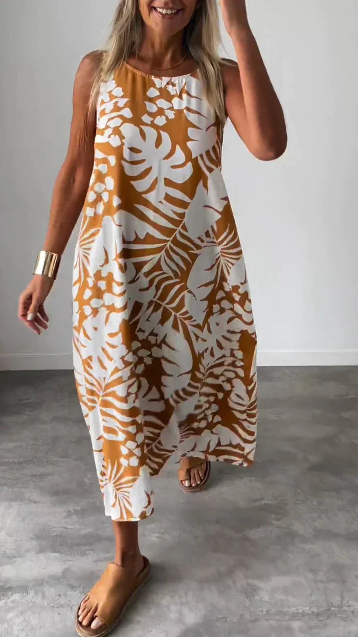 VIOLY - COMFORTABLE FLORAL DRESS