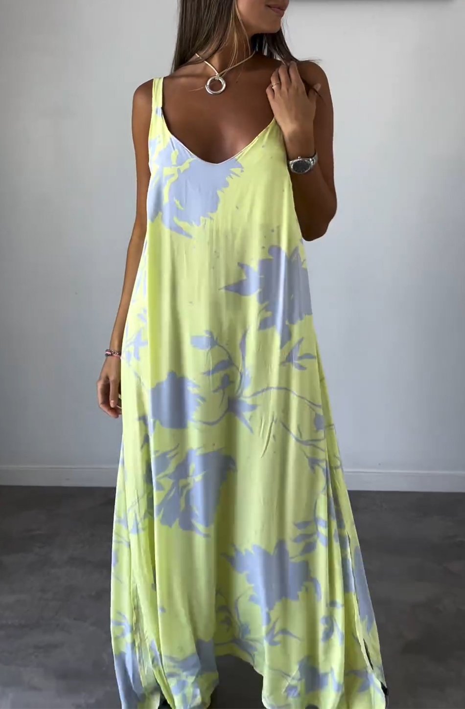 RADA - ELEGANT PRINTED SLIP DRESS