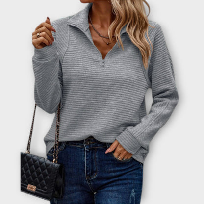 PHYLLIS - QUARTER-ZIP SWEATER