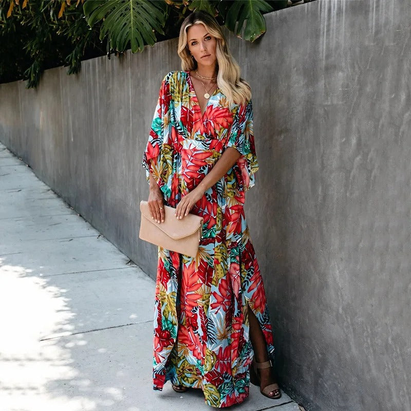 Christine - Summer Loose Kimono Maxi Dress