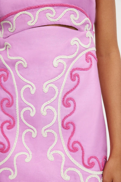 ACHSAH - ARTISTIC EMBROIDED MINI DRESS