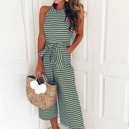 JACKIE - TRENDY STRIPED JUMPSUIT