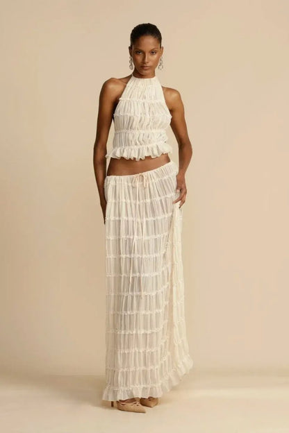 AVERY - BACKLESS PLEATED SET