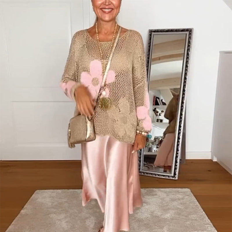 LUCY - OPENWEAVE SWEATER WITH HEM DETAIL