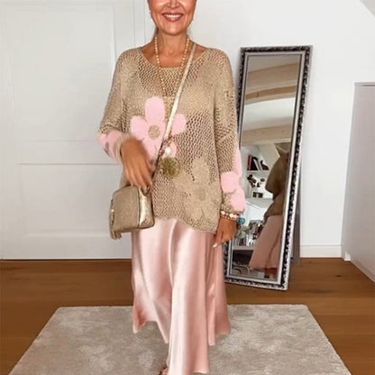 LUCY - OPENWEAVE SWEATER WITH HEM DETAIL