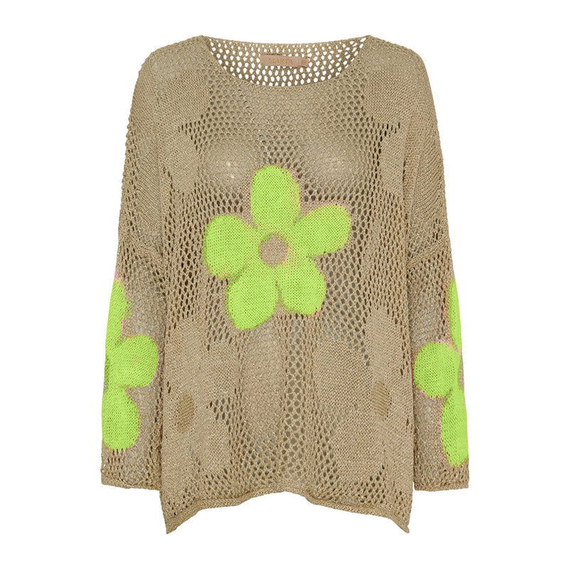 LUCY - OPENWEAVE SWEATER WITH HEM DETAIL