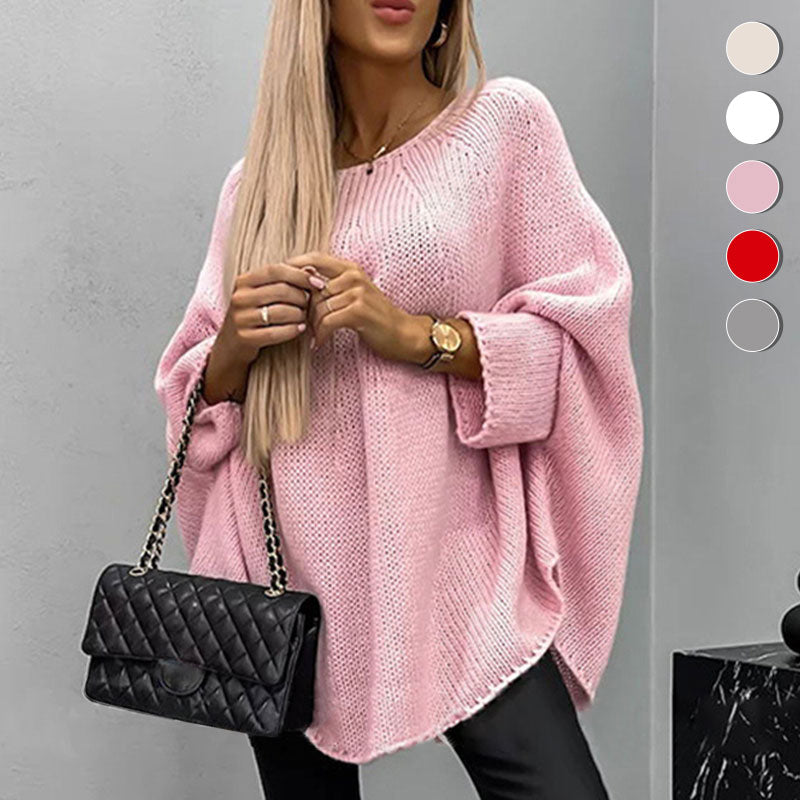 ALISSA - ELEGANT KNITTED CAPE SWEATER