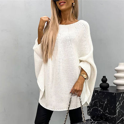 ALISSA - ELEGANT KNITTED CAPE SWEATER