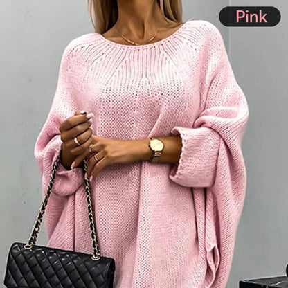 ALISSA - ELEGANT KNITTED CAPE SWEATER