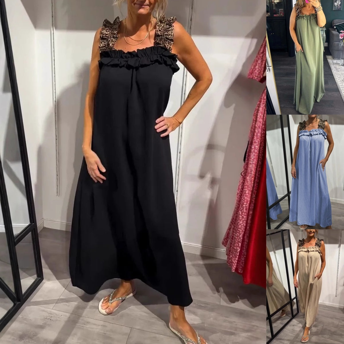 FELISA - SLEEVELESS MAXI WITH POCKETS
