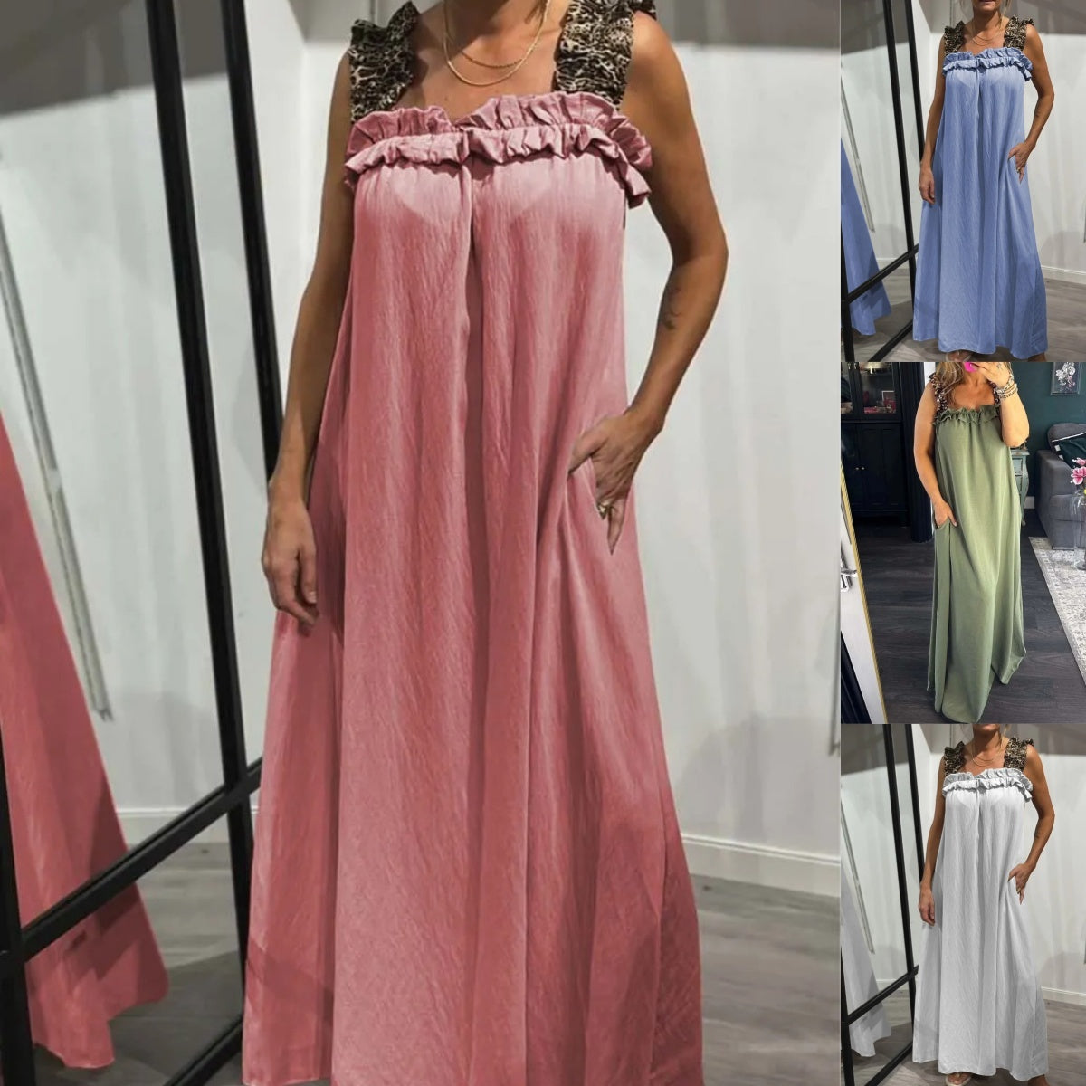 FELISA - SLEEVELESS MAXI WITH POCKETS