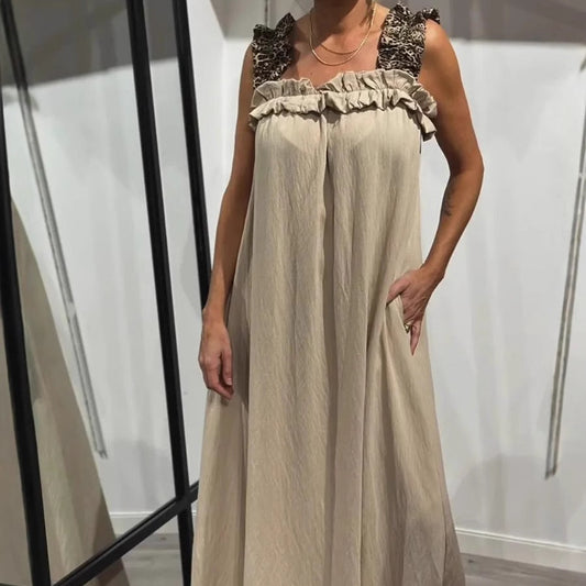 FELISA - SLEEVELESS MAXI WITH POCKETS