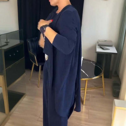 NATALIE - CLASSIC 3-PIECE SET WITH CARDIGAN TOP AND PANTS