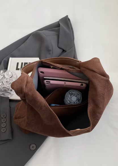 CAPRI - VINTAGE STYLE SUEDE HANDBAG TOTE