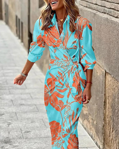 Vera - Printed Mid Length Dress