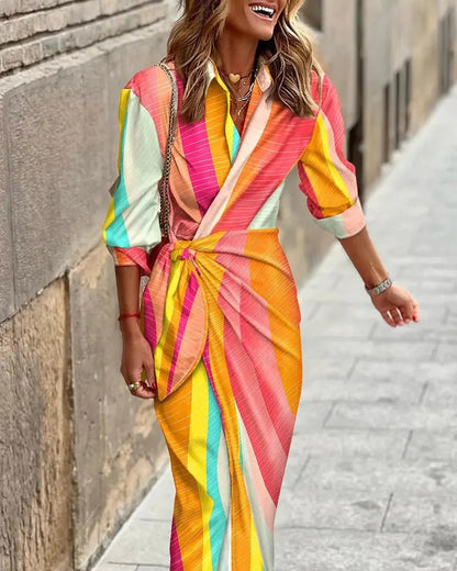 VIA - HIGH QUALITY PRINTED MAXI DRESS