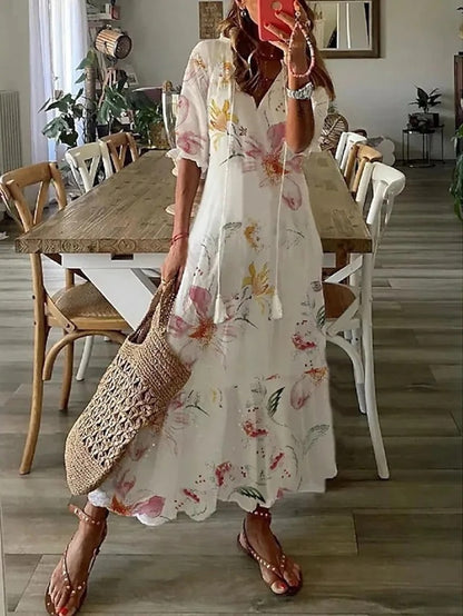 CAMELA - BOHO FLOWY COMFORT DRESS