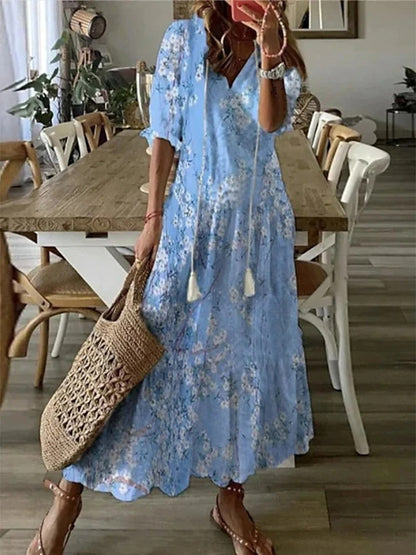 CAMELA - BOHO FLOWY COMFORT DRESS