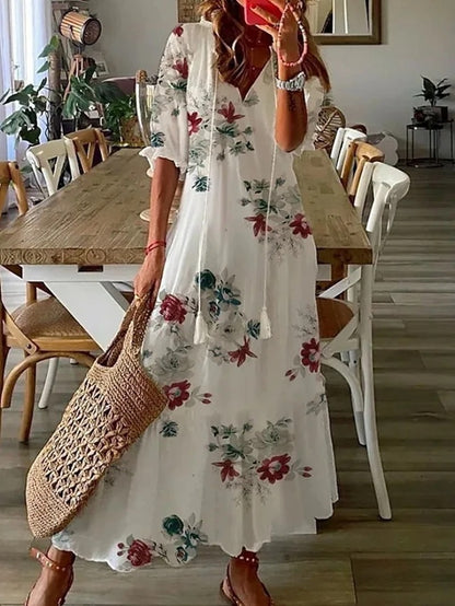 CAMELA - BOHO FLOWY COMFORT DRESS